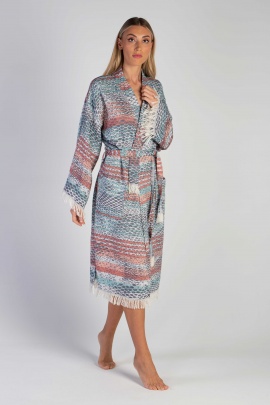 CHAPUTS Pica Blue & Red Bathrobe