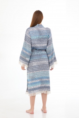 CHAPUTS Pica Blue & Grey Bathrobe