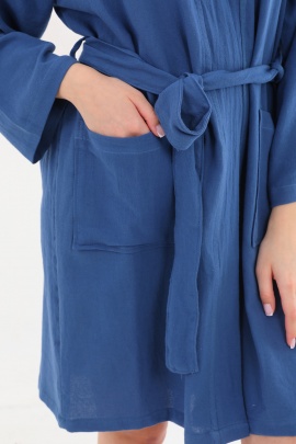 CHAPUTS Polly Denim Blue Bathrobe