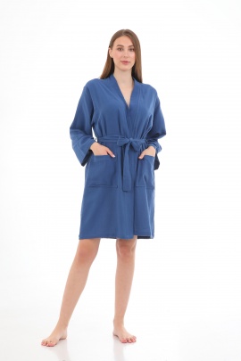 CHAPUTS Polly Denim Blue Bathrobe