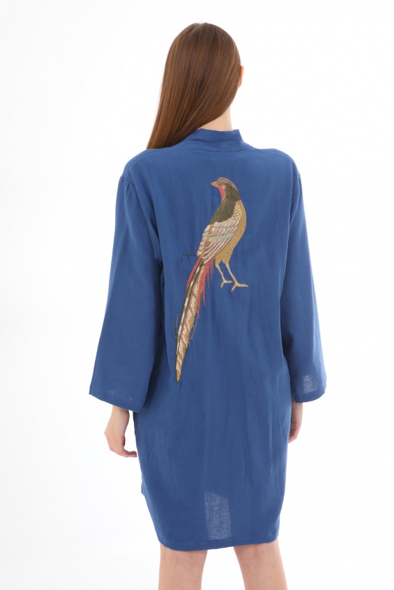 CHAPUTS Polly Denim Blue Bathrobe