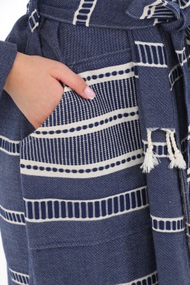 CHAPUTS Sundia Navy Blue Bathrobe