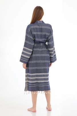 CHAPUTS Sundia Navy Blue Bathrobe