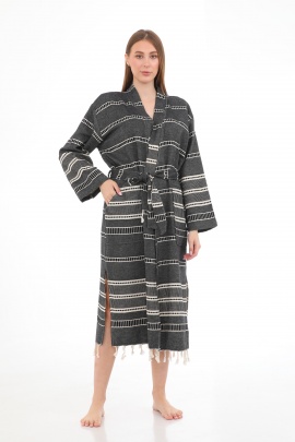 CHAPUTS Sundia Black Bathrobe