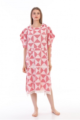 BORN 4 DIVE Tria Red Surf Pancho Bathrobe BORN 4 DIVE Tria Red Surf Pancho Bathrobe