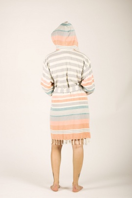 CHAPUTS Trivia Grey & Terra Bathrobe