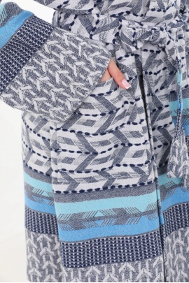 CHAPUTS Vitta Navy Blue Bathrobe