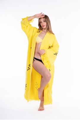 CHAPUTS Cho Ku Rei Wooden Printed Bathrobe