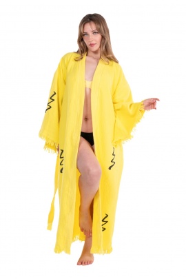 Cho Ku Rei Wooden Printed Bathrobe