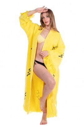 Cho Ku Rei Wooden Printed Bathrobe