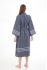 CHAPUTS Glay Navy Blue Bathrobe