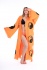 CHAPUTS Sarasvati Orange Wooden Printed Bathrobe