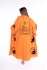CHAPUTS Sarasvati Orange Wooden Printed Bathrobe