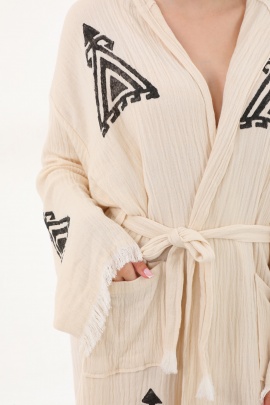 CHAPUTS Kelim Wooden Stamp Bathrobe