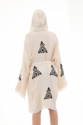 CHAPUTS Kelim Wooden Stamp Bathrobe