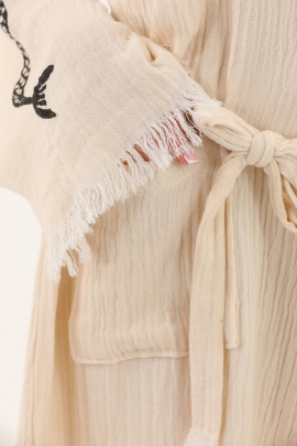 CHAPUTS Mermaid Wooden Stamp Bathrobe