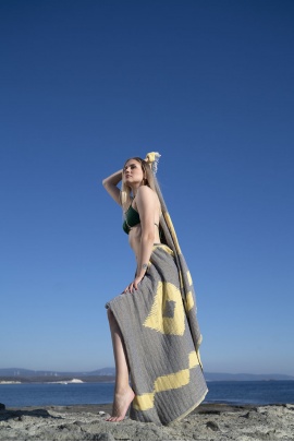 SAUDADE Afrodisias Yellow Peshtemal (Sustainable Cotton)