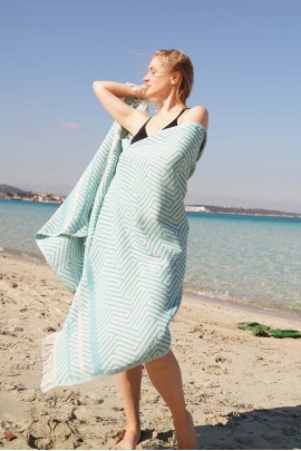 CHAPUTS Alinda Turquoise Peshtemal CHAPUTS Alinda Turquoise Peshtemal