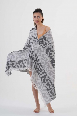 CHAPUTS Apollonia Black & Grey Peshtemal