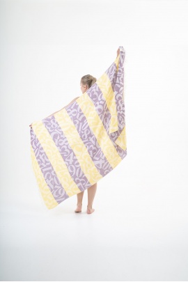 SAUDADE Apollonia Yellow & Purple Peshtemal (Sustainable Cotton)