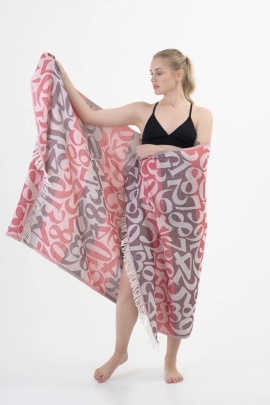 Apollonia Burgundy & Red Peshtemal