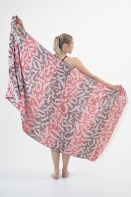 Apollonia Burgundy & Red Peshtemal