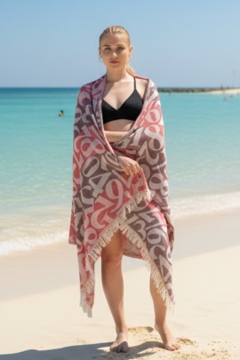 Apollonia Burgundy & Red Peshtemal