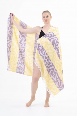 Apollonia Yellow & Purple Peshtemal