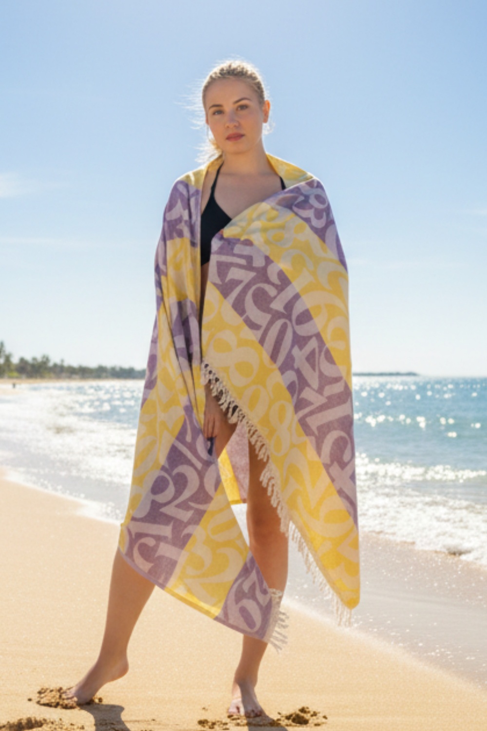 Apollonia Yellow & Purple Peshtemal