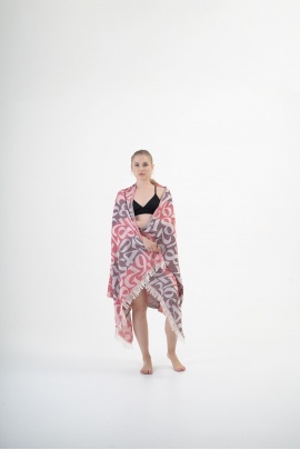 CHAPUTS Apollonia Burgundy & Red Peshtemal