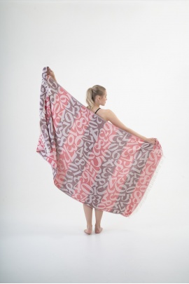 CHAPUTS Apollonia Burgundy & Red Peshtemal