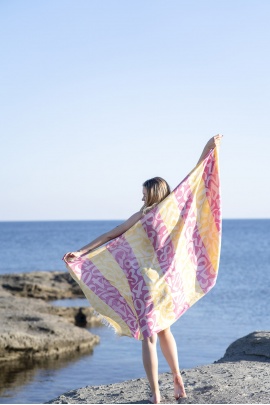 CHAPUTS Apollonia Pink & Yellow Peshtemal