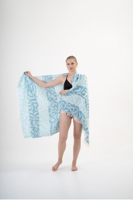 CHAPUTS Apollonia Turquoise & Mint Peshtemal