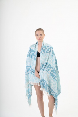 CHAPUTS Apollonia Turquoise & Mint Peshtemal