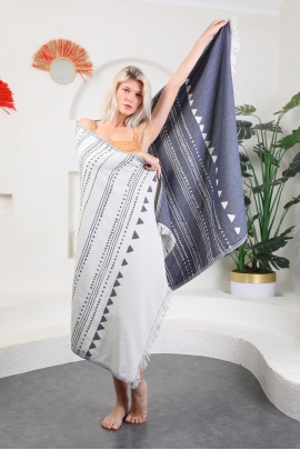 CHAPUTS Aspendos Navy Blue Peshtemal