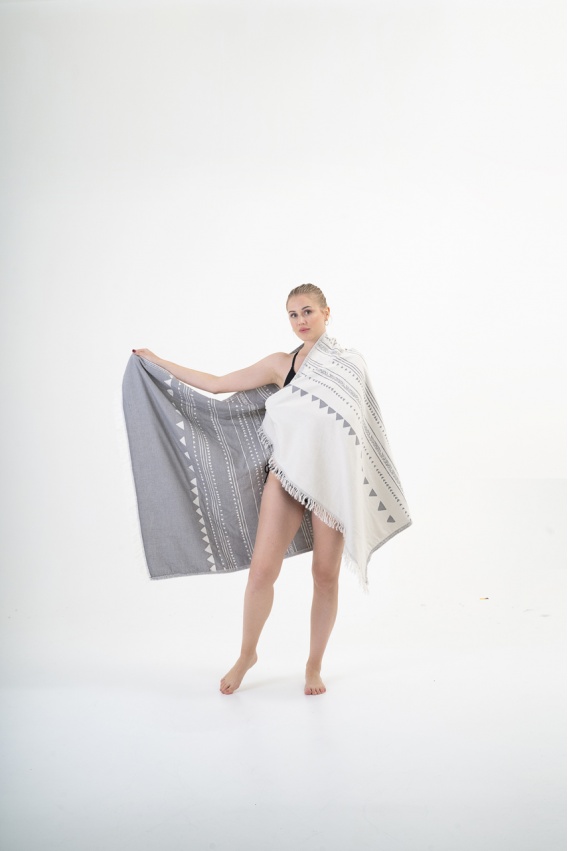 CHAPUTS Aspendos Grey Peshtemal