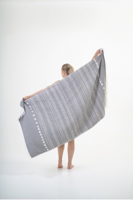 CHAPUTS Aspendos Grey Peshtemal