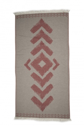 SAUDADE Edessa Burgundy Peshtemal (Sustainable Cotton)