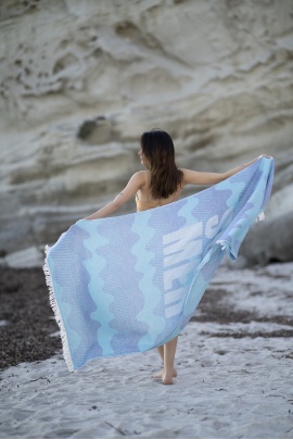 CHAPUTS Halikarnassos Royal Blue & Turquoise Peshtemal