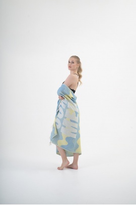 CHAPUTS Halikarnassos Turquoise & Yellow Peshtemal