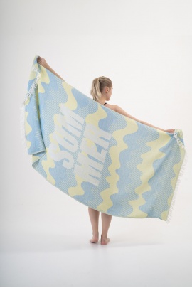 CHAPUTS Halikarnassos Turquoise & Yellow Peshtemal