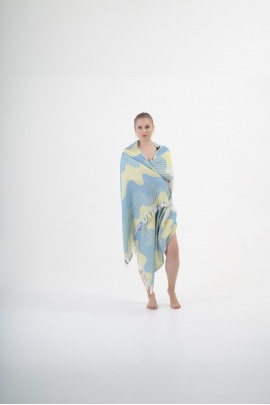 CHAPUTS Halikarnassos Turquoise & Yellow Peshtemal