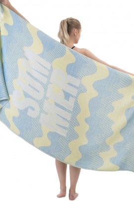 Halikarnassos Turquoise & Yellow Peshtemal