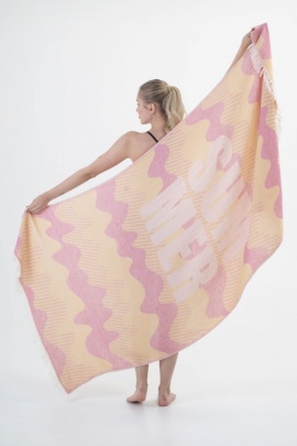 Halikarnassos Yellow & Pink Peshtemal