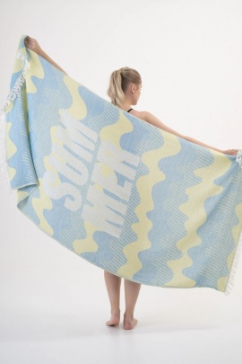 Halikarnassos Turquoise & Yellow Peshtemal