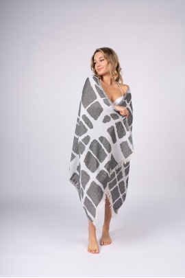 CHAPUTS Fortuna Black Peshtemal (Double Face)