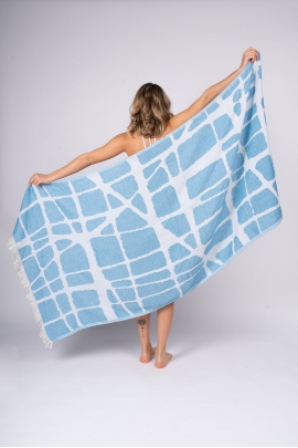 CHAPUTS Fortuna Turquoise Peshtemal (Double Face)