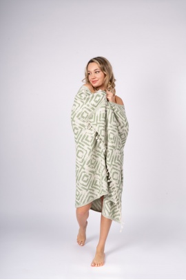 CHAPUTS Misis Khaki Green Peshtemal 