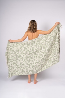 CHAPUTS Misis Khaki Green Peshtemal 