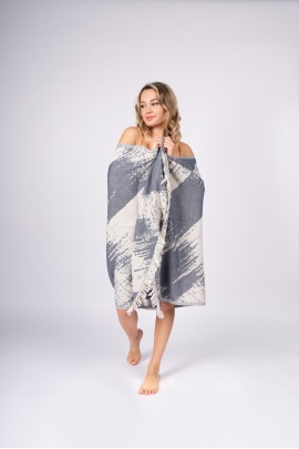 CHAPUTS Perge Navy Blue Peshtemal (Double Face)